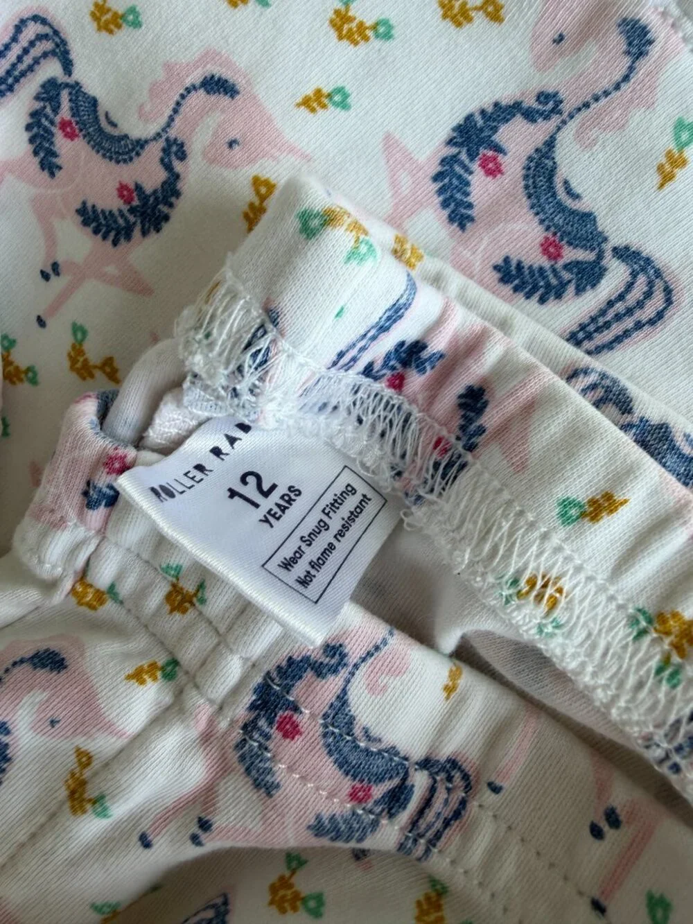 Girls Roller Rabbit Long Sleeve Unicorn Print Pajama Set